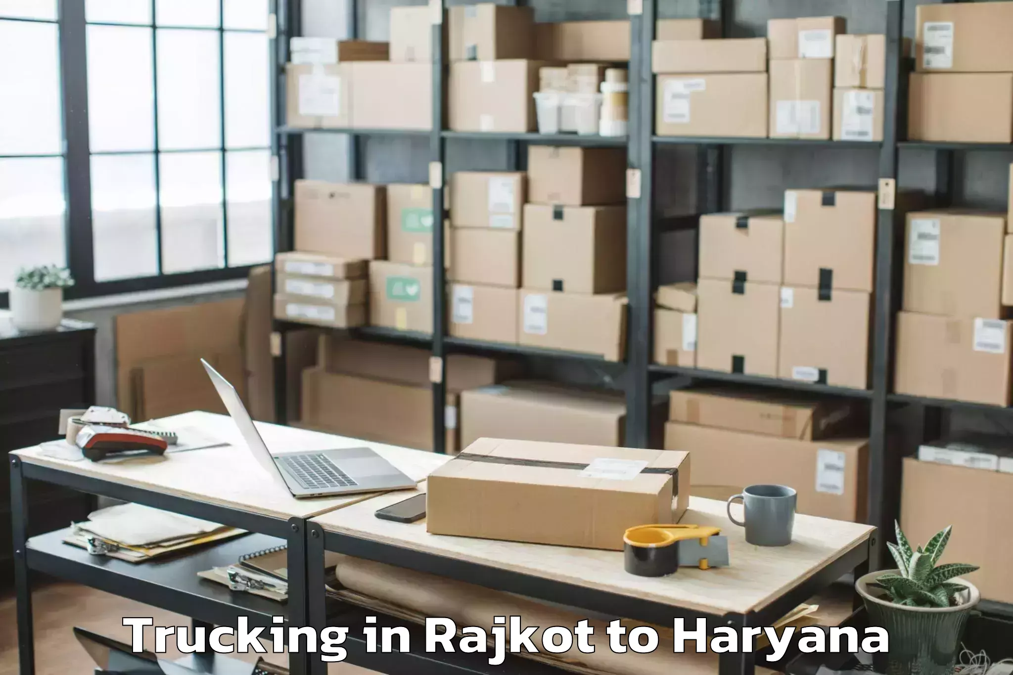 Rajkot to Lingayas University Faridabad Trucking